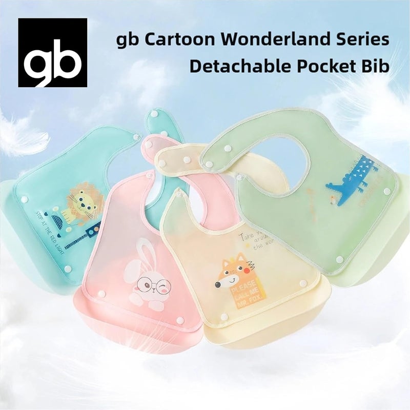 gb Foldable Bib with Catch Pocket, Waterproof & Adjustable Food Catcher, BPA Free, for Infants & Toddlers - Image 3