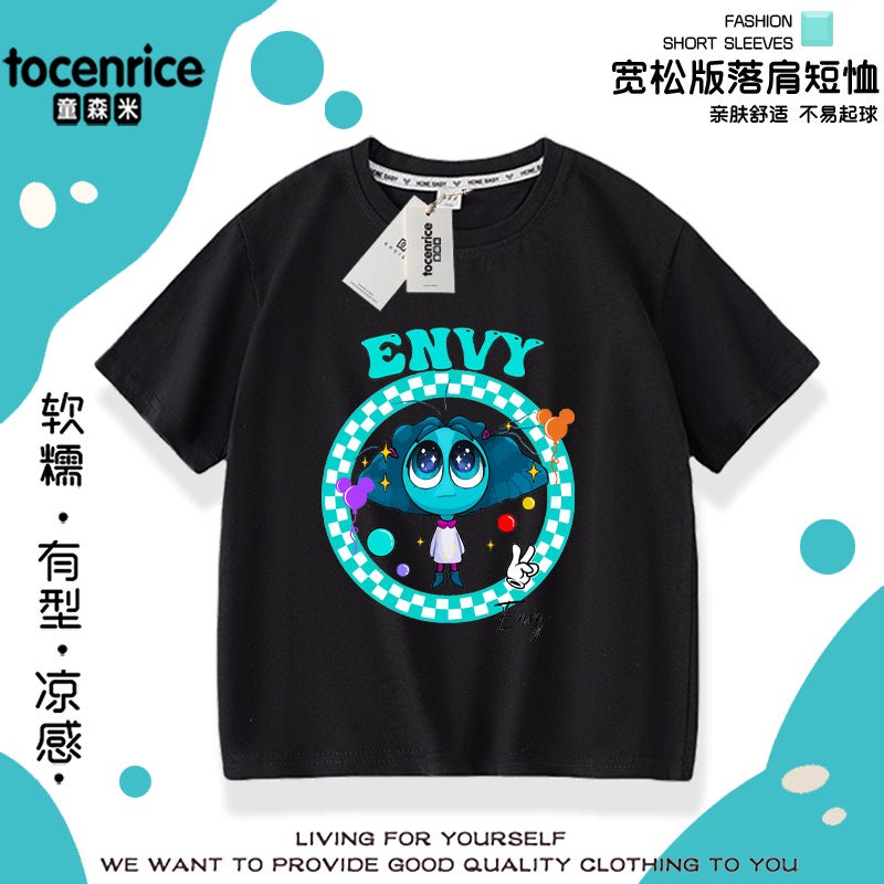 Men'S And Women'S Children'S Clothing Short-Sleeved T-Shirt Children'S Clothes Western Style Short-Sleeved T-Shirt Top For Boys And Girls - Image 5