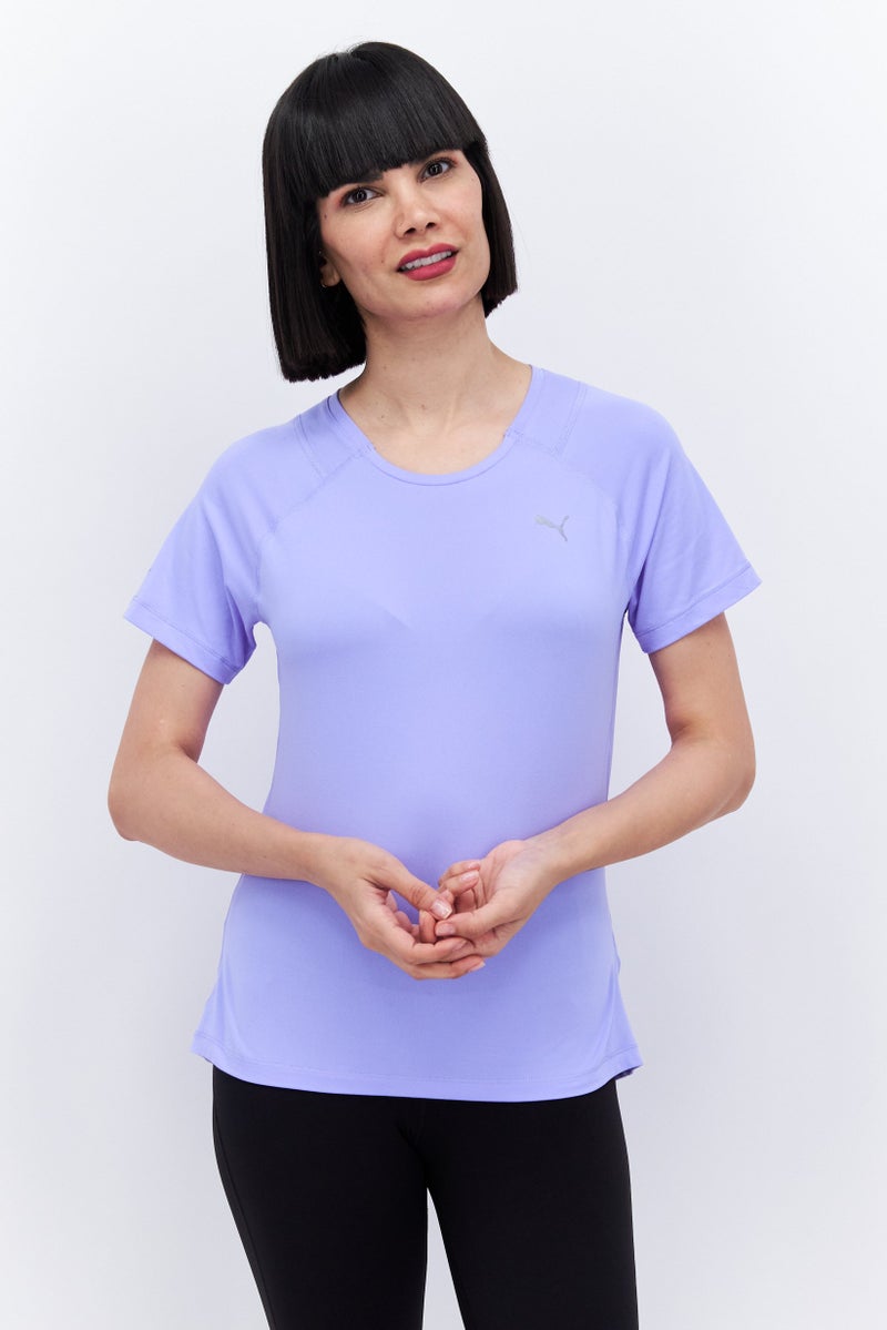 PUMA Women Sportswear Fit Short sleeve Running Top, Lavender - Image 1