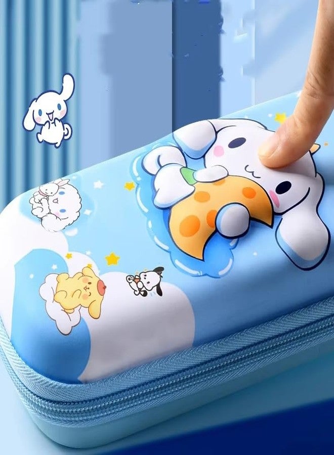 ADOERE Cinnamonmoroll Pencil Case for Girls, Aesthetic Large Capacity Pencil Pen Bag Gift for Students Kids Teens Back to School Pen Holder Box Organizer (Blue) - Image 4