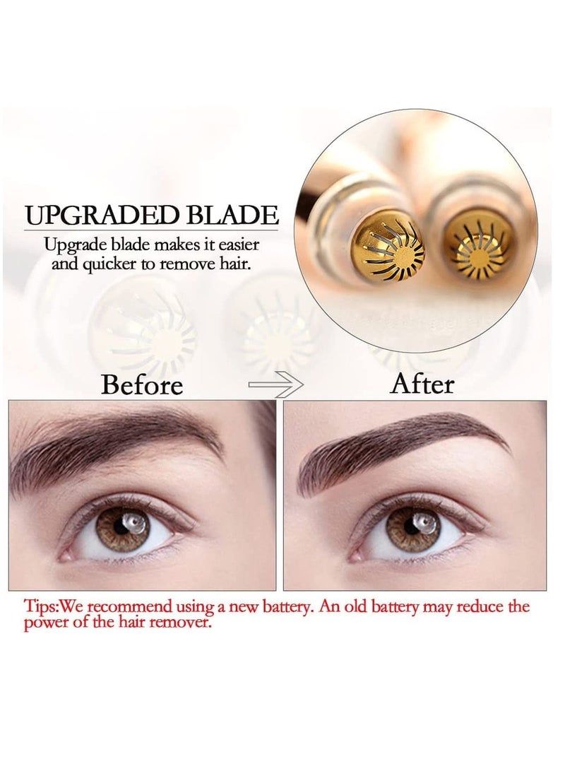 Excefore Eyebrow Trimmer, Flawless Brows Eyebrow Hair Remover for Women, USB Rechargeable Eyebrow Trimmer Painless Shaver Hair Clipper for Nose Hair, Eyebrow, Body, Sideburn - Image 4