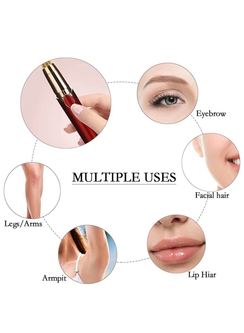 Excefore Eyebrow Trimmer, Flawless Brows Eyebrow Hair Remover for Women, USB Rechargeable Eyebrow Trimmer Painless Shaver Hair Clipper for Nose Hair, Eyebrow, Body, Sideburn - Image 2