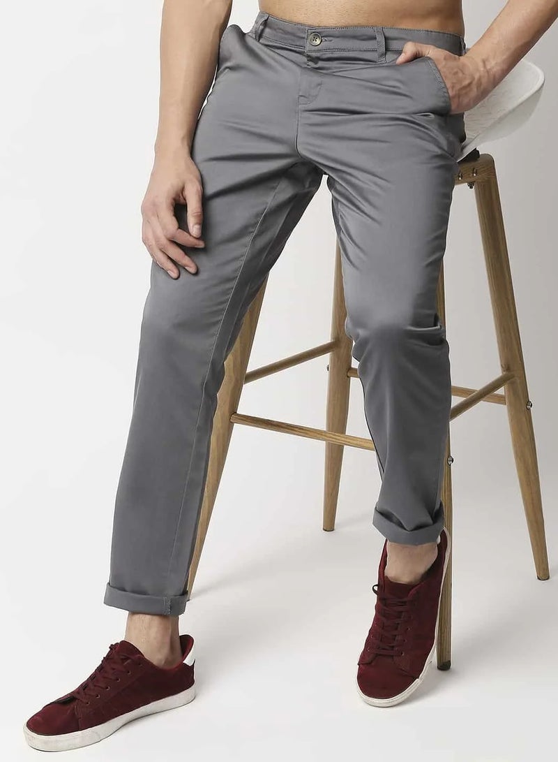 Thomas Scott Mid Rise Solid Trouser - Image 1