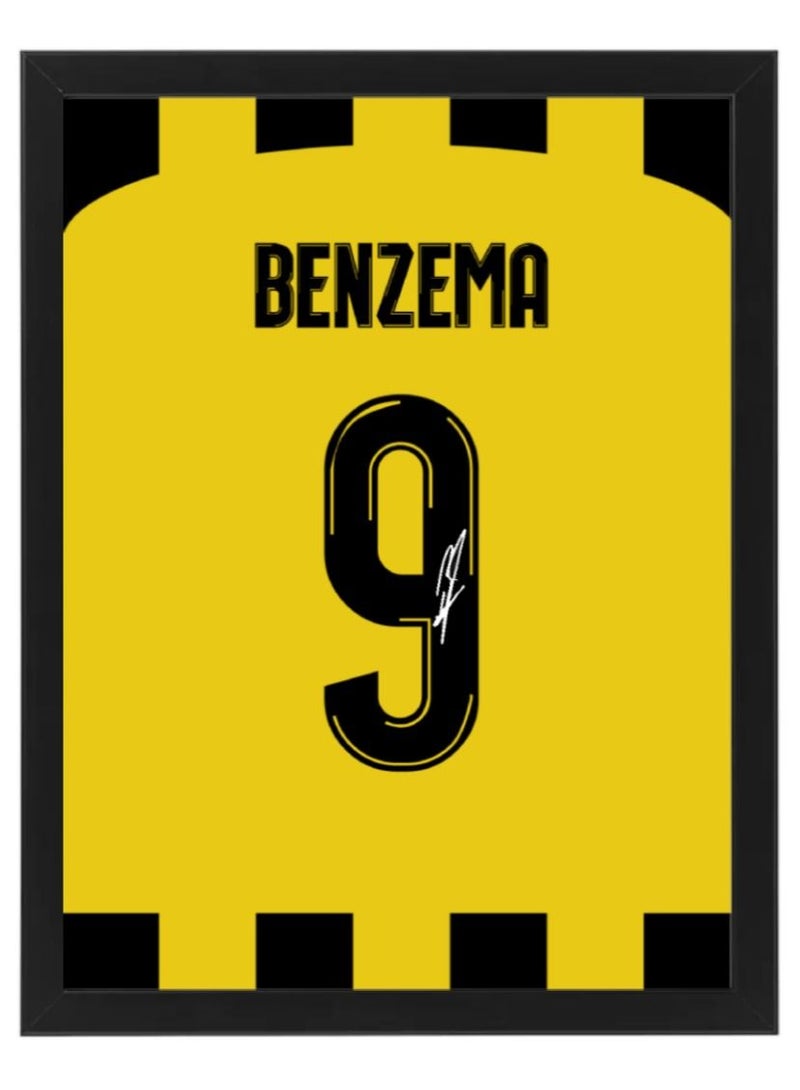 Boomah Accessories Set of 3, Ronaldo - Neymar - Benzema Saudi League Autographed Jersey Poster with Frame 30x40cm - Image 4