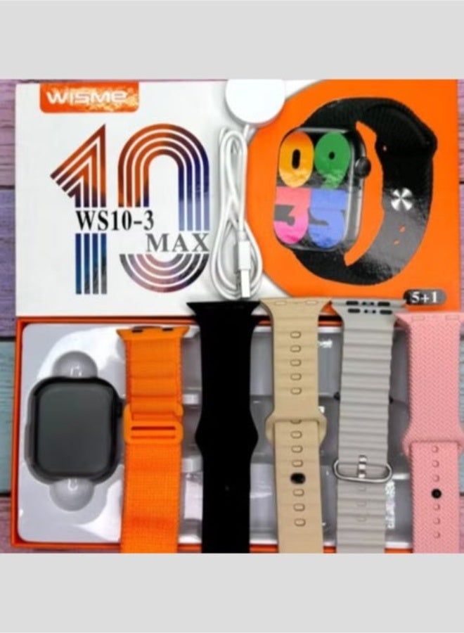 WISME WS10-3 MAX Smart Watch with 5+1 Straps – HD Square Screen, Sport Fitness & Daily Activity Tracker - Image 2