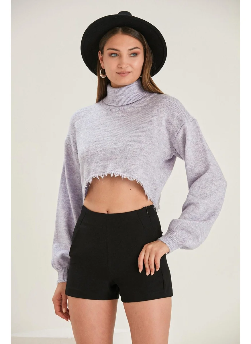Alexandergardi Alexandergardı Turtleneck Crop Sweater (B22-5272)