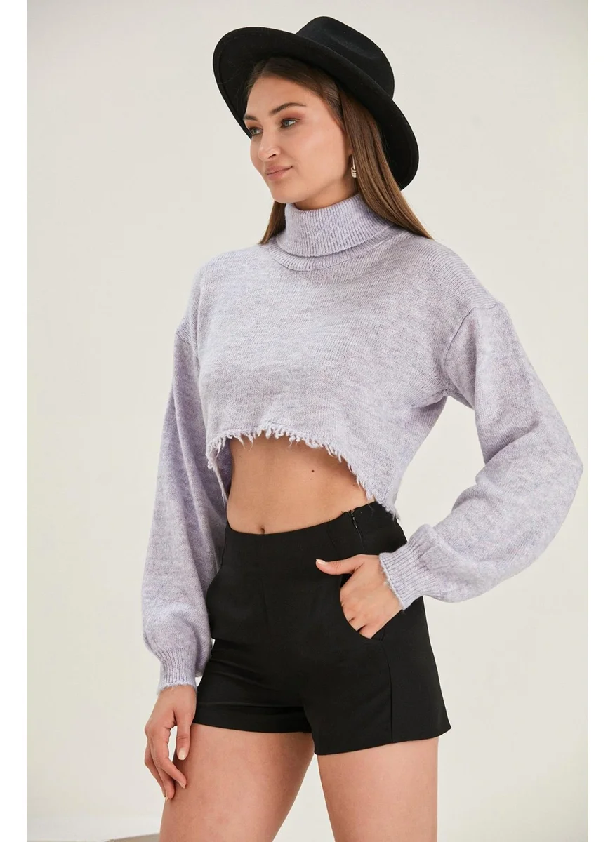 Alexandergardi Alexandergardı Turtleneck Crop Sweater (B22-5272)