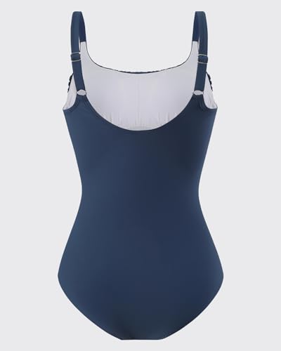 TcIFE Women's One Piece Swimsuit Ruched Tummy Control Square Neck Bathing Suits - Image 5