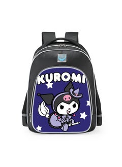 Primary school girls' schoolbag 1-3-6 years old backpack shoulder pad lightweight pink warning strip backpack,B-21-Re reflective-large-library-black