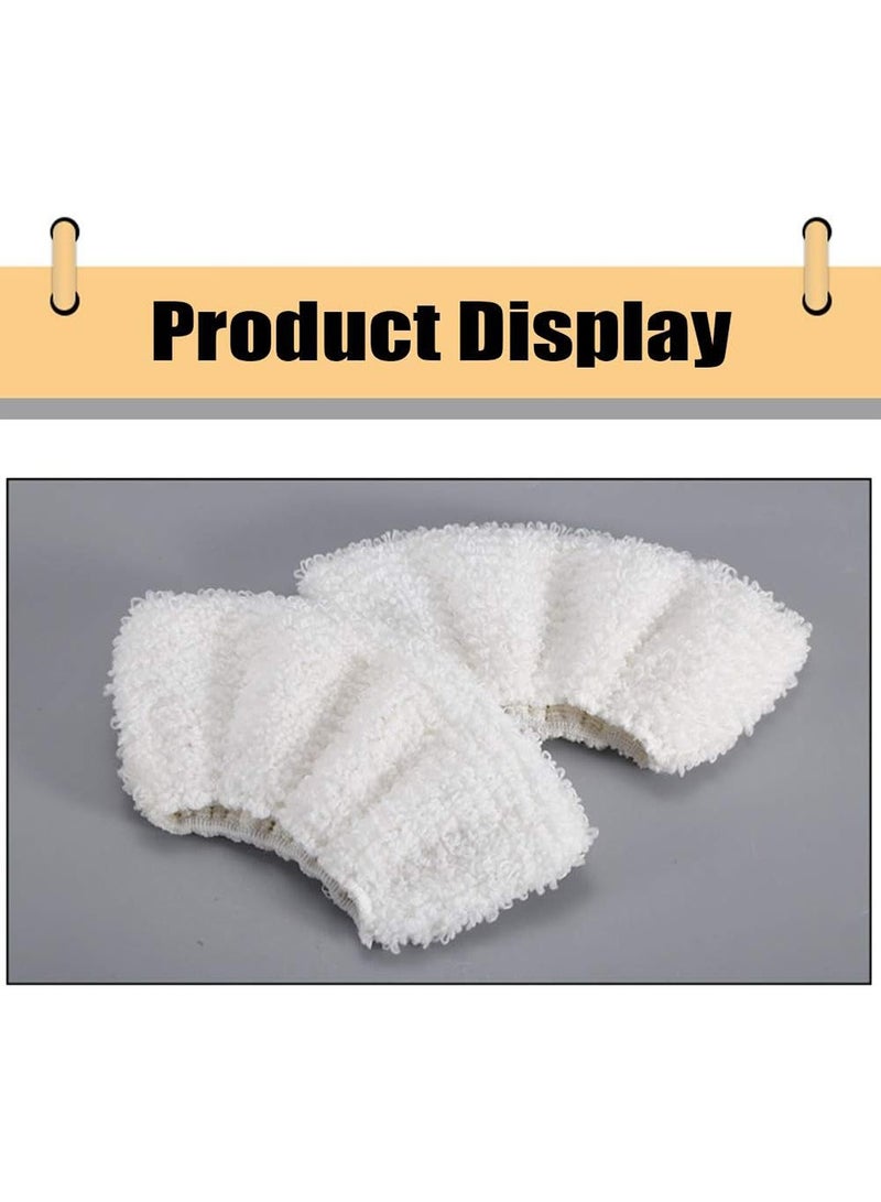 ﻿ 6Pcs Microfibre Cover,Microfiber Steam Mop Pads, Mop Pads Replacement Washable Mop Head Compatible for Karcher SC1 SC2 SC3 SC4(White)  - Image 2