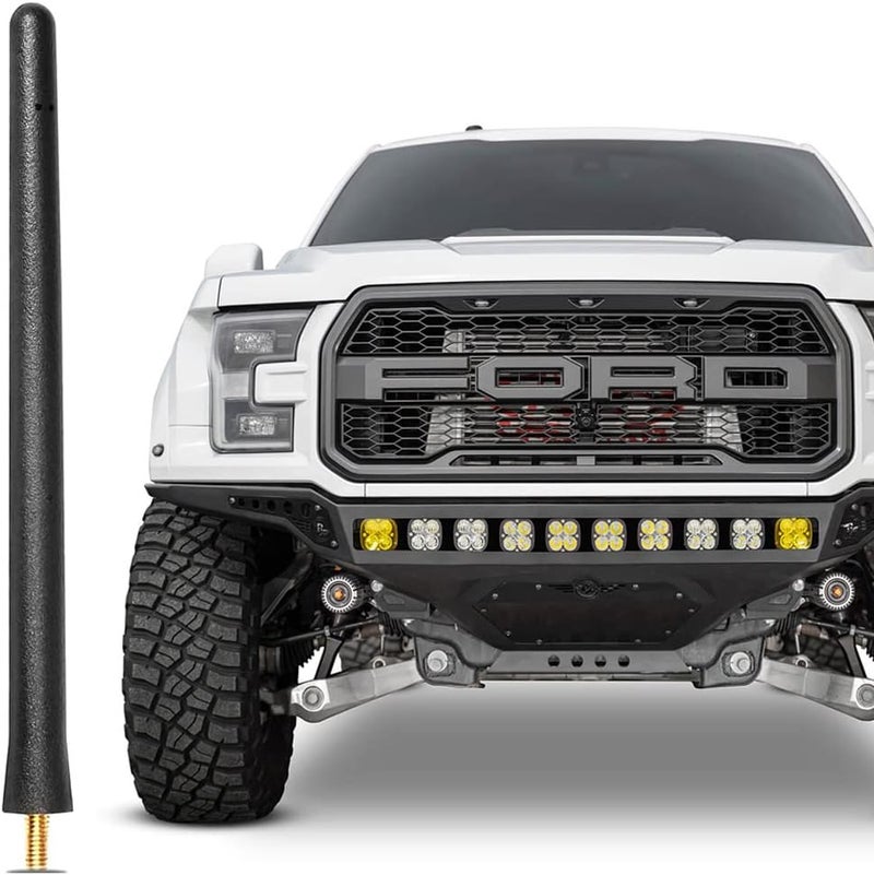 KSaAuto Short Antenna for Ford F150 F-150 2009-2023, 6 3/4 Inch Ford F150 Off-Road Car Wash Proof Antenna Replacement, Ford F150 Accessories Upgrade AM FM Reception - Image 1