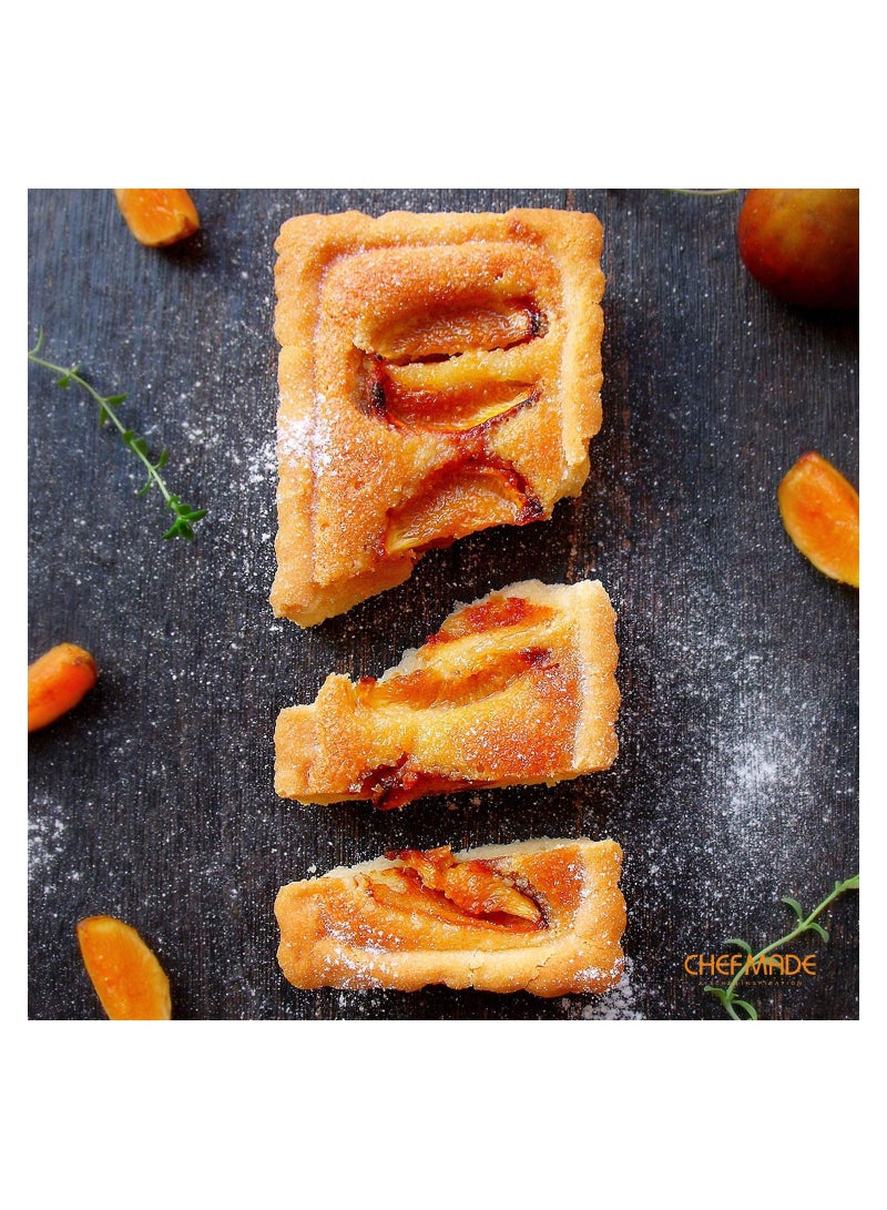 شيف ميد طقم صواني تارت مستطيل صغير 4 بوصة 4 قطع مع قاع فضفاض قابل للإزالة - Image 3