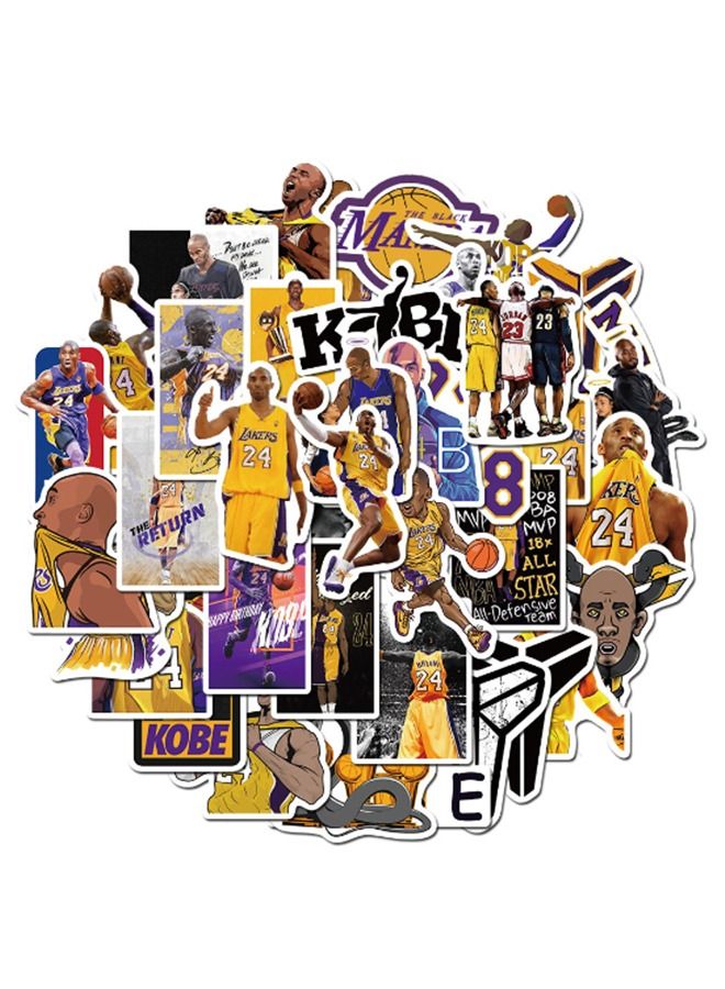 50-Piece Kobe Black Mamba Mentality Waterproof Sticker Set - Image 1