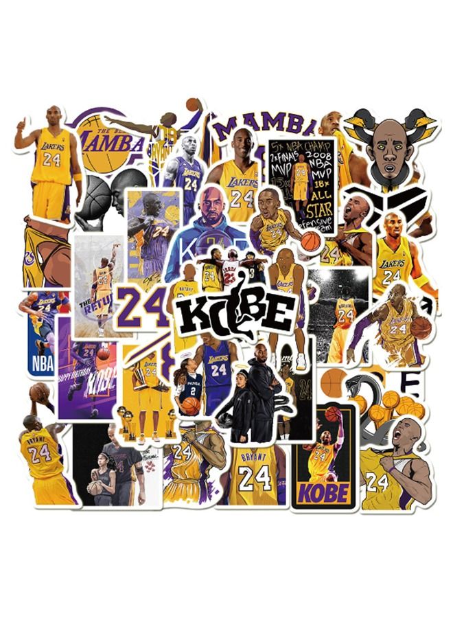 50-Piece Kobe Black Mamba Mentality Waterproof Sticker Set - Image 2
