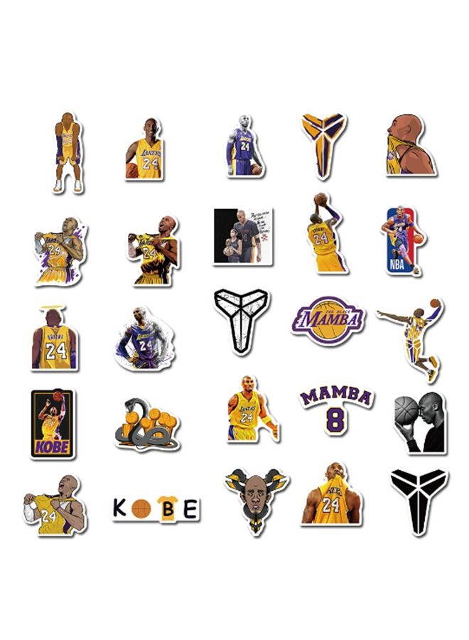 50-Piece Kobe Black Mamba Mentality Waterproof Sticker Set - Image 4