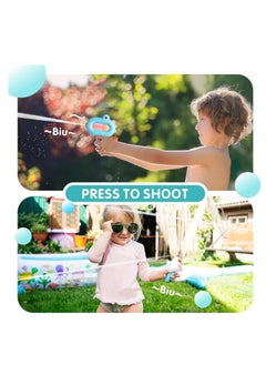 OUYoo OUYoo Water Guns,2 Pack Cartoon Water Guns with Large Capacity for Kids,Cute Dinosaur Squirt Guns with 80ml Capacity,Summer Small Water Pistols Toys for Boys and Girls in Bath,Pool&Party（White blue）  - Image 2