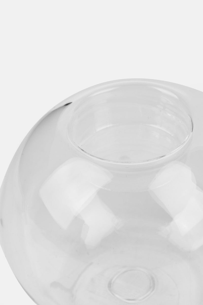 Muy Mucho Glass Candle Holder 10 x 8 cm, Transparent - Image 3