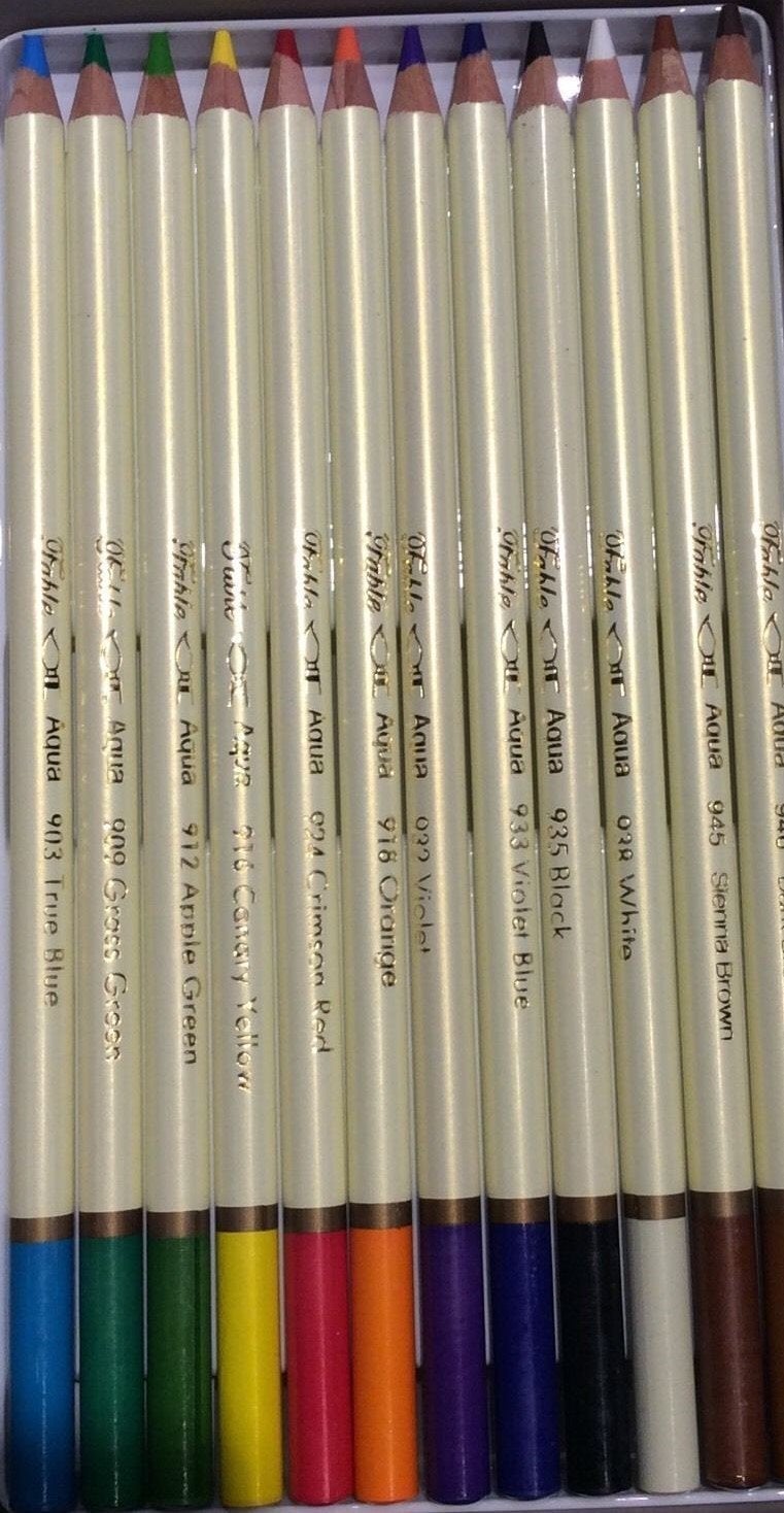 Dong-A Fable Colored Pencils (12 Color Set, Water Soluble Assorted) - Image 2