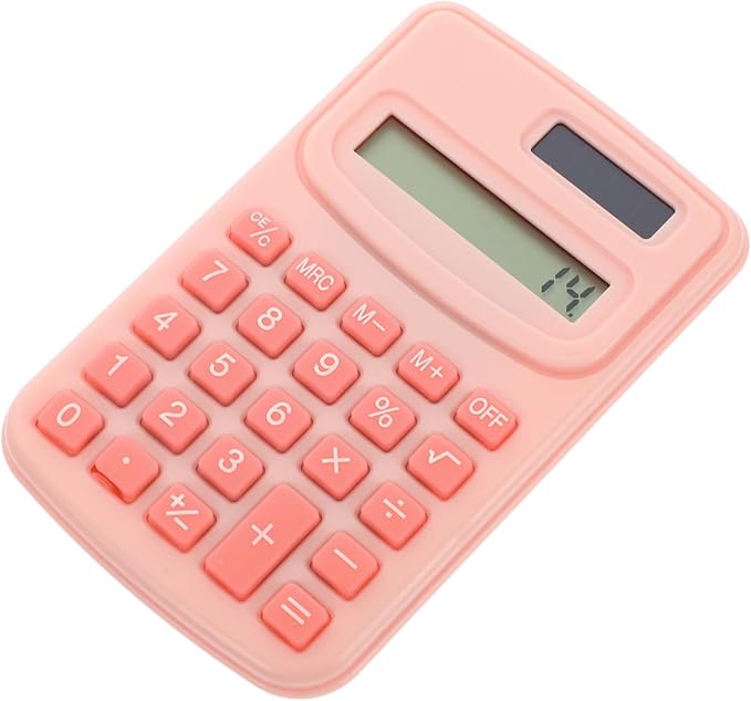 Pink Portable Calculator Multi Use Calculating Gear for Boys and Girls - Image 1