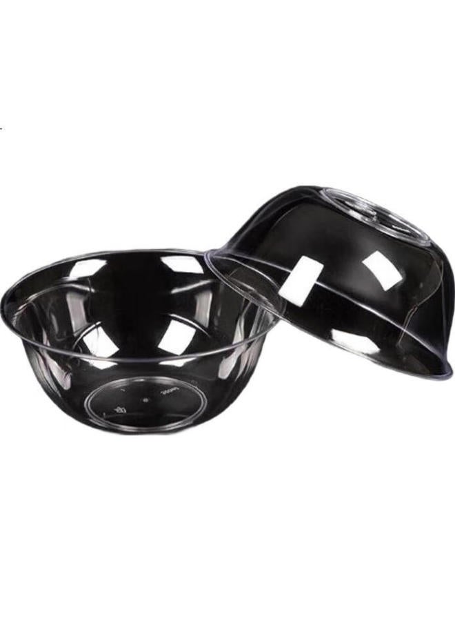 Jiachi Disposable Bowls, 280Ml*50 Pieces, Thickened Crystal Aviation Bowls, Transparent Plastic Noodle Bowls, Outdoor Picnic Dessert Bowls - Image 1
