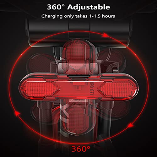 ShivExim® New Rechargeable Light Waterproof Bicycle LED Tail Saddle Safety Warning Light LED Rear Break Light (RED) - Image 2