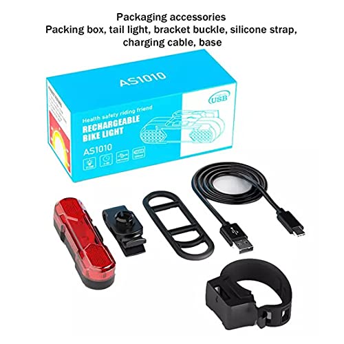 ShivExim® New Rechargeable Light Waterproof Bicycle LED Tail Saddle Safety Warning Light LED Rear Break Light (RED) - Image 3