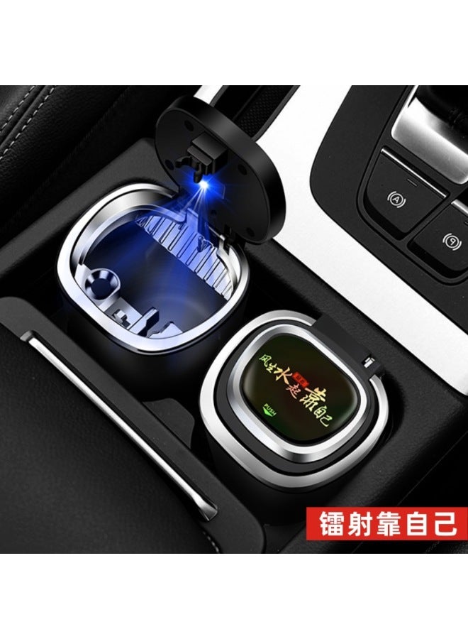 Car-mounted Ashtray Car With Cover Hanging Invisible Car Led Lamp