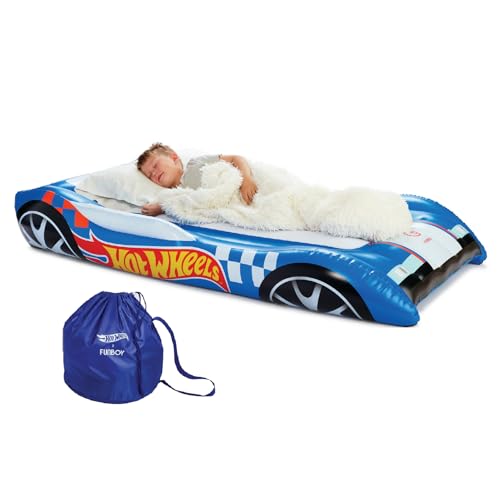 FUNBOY Hot Wheels & FUNBOY Kids Sleepover Bed & Air Mattress. Perfect for Sleepovers. Includes Carrying Storage Bag, Twin - Image 5