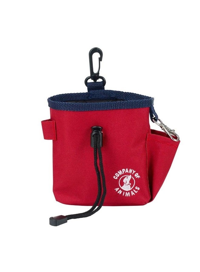Company of Animals Company of Animals Treat Bag, Red, Zipped Pockets & Drawstring, Clips on Belt, Waistband or Pocket, Waterproof Treats Pouch, Ideal for Dog Walking & Puppy Training - Image 1