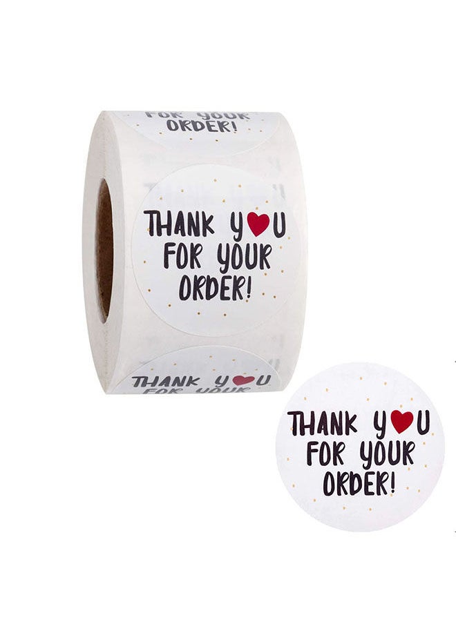 Wownect Thankyou For Your Order Sticker Round [1inch][500 Stickers] Labels For Envelope Seals Packing Seals cards Gift Boxes Shopping Bags Bouquets Cardboard Decoration  - Image 1