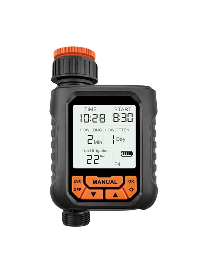 مؤقت ري خارجي لحديقة الخرطوم، بشاشة LCD كبيرة، وبرمجة لري الحديقة والحديقة، وضع يدوي/تلقائي - Image 1