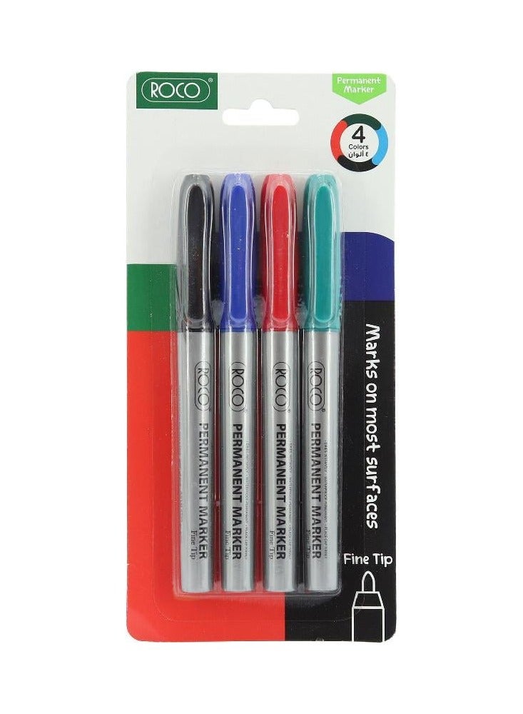 ROCO Roco Permanent Color Markers,, Set of 4 Colors  - Image 1