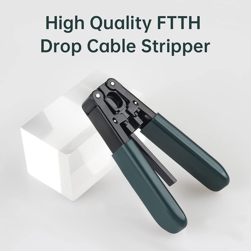 Moocci Fiber Optic Drop Cable Stripper for FTTH Drop CablesStripping Plier for Rubberinsulated Optical Cable - Image 4