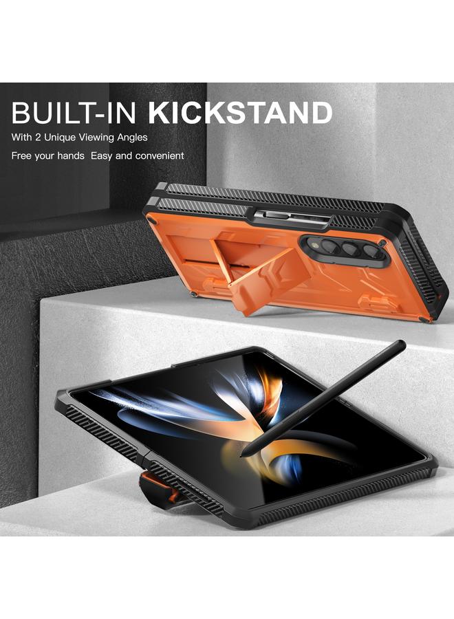 اس-توب جراب لهاتف Samsung Galaxy Z Fold4 5G SM-F936، جراب هاتف قابل للطي مدرع ومضاد للصدمات وشامل - Image 4