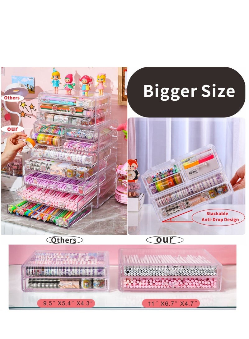 Arabest Cosmetic Display Shelf Cosmetic Organizer and Storage Drawer Cosmetic Shelf Large Skincare Cosmetic Display Cabinet For Jewelry and Beauty Skincare Organization Clear - Image 3