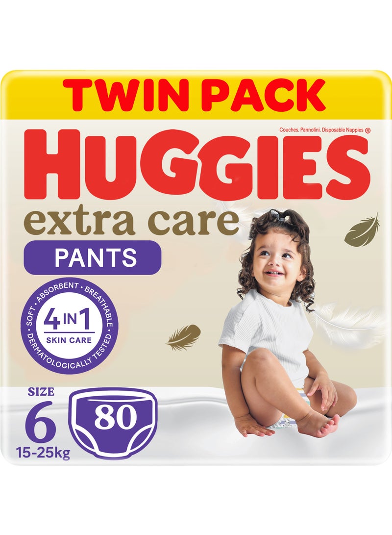 HUGGIES Extra Care Baby Culottes Size 6 15-25 kg Twin Jumbo Pack - Image 1