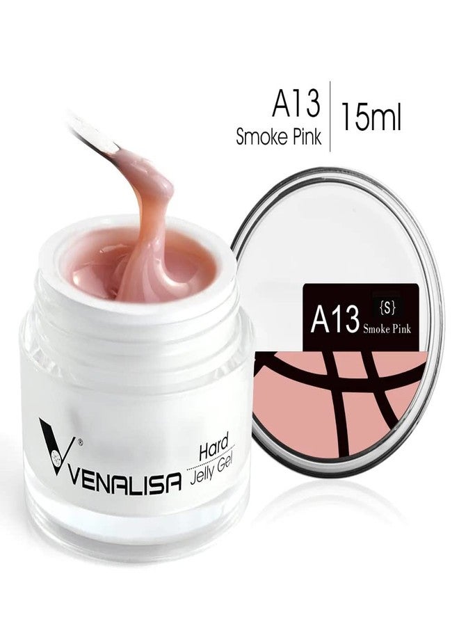VENALISA Smoke Pink Color Builder Gel for Nails Extension-15ml Hard Jelly Gel Strengthen Nail Extension French Nail DIY design (A13) - Image 2