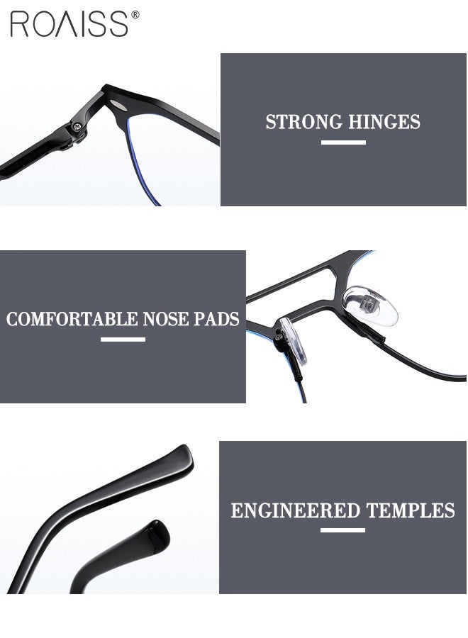 رويس مجموعة نظارات شمسية 3 في 1 مستقطبة مغناطيسية قابلة للتثبيت، نظارات حجب الضوء الأزرق مع عدسة مستقطبة مغناطيسية وعدسة رؤية ليلية مغناطيسية، نظارات قيادة متعددة الاستخدامات للاستخدام ليلاً ونهارًا للرجال - Image 5