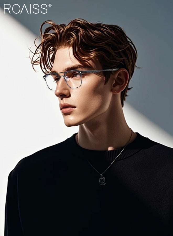 رويس مجموعة نظارات شمسية 3 في 1 مستقطبة مغناطيسية قابلة للتثبيت، نظارات حجب الضوء الأزرق مع عدسة مستقطبة مغناطيسية وعدسة رؤية ليلية مغناطيسية، نظارات قيادة متعددة الاستخدامات للاستخدام ليلاً ونهارًا للرجال - Image 3