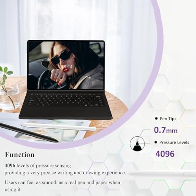 rayihni بديل قلم S لتابلت جالاكسي تاب S10 FE متوافق مع سامسونج جالاكسي تاب S10 FE/ S10 FE+/ S10 FE PLUS مع نصائح/رؤوس قلم مجانية، بيج - Image 3