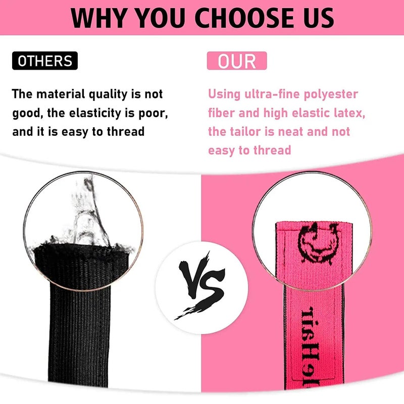 Goiple 3PCS Elastic Bands for Wig Edges - Adjustable Wig Band for Edges Wig Install Accessories with Pink set-9pcs Hair Wax Stick Set - Image 4