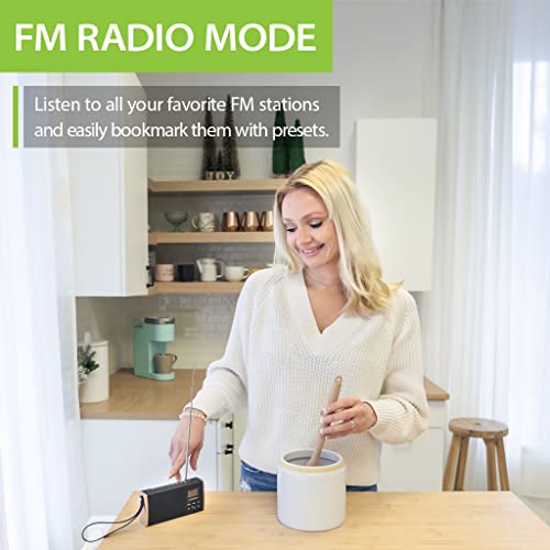 Avantree Streaming Radio to Earbuds or Home Stereo System, FM Radio, Bluetooth Transmitter, Bluetooth Speaker, SD Card MP3 Player 4-in-1 Device with Rechargeable Battery - Avantree Soundbyte T - Image 2