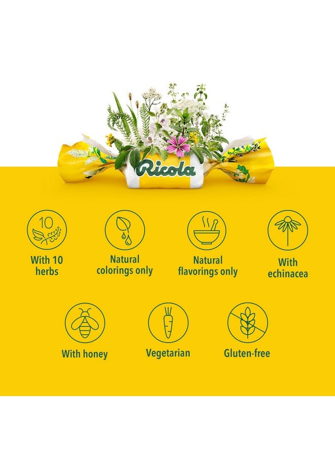 ريكولا قطرات السعال بالعسل والليمون مع عشبة إشنسا، 45 قطعة، علاج لذيذ لالتهاب الحلق والعناية به، مخدر فموي، بنكهة طبيعية