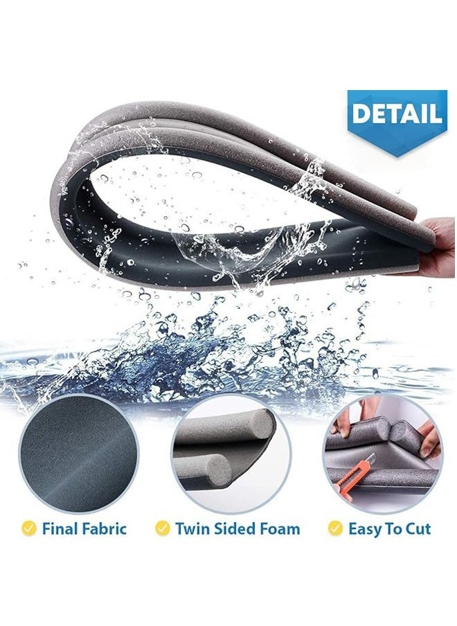 Generic - Door Draft Stopper, 30'' to 38'' Under Door Seal Draught excluder, Door Bottom Sealing Strip, Window Wind Blocker, Breeze Noise Sound Light Dust Smell Insect Blocker for Door Window (gray) - Image 1