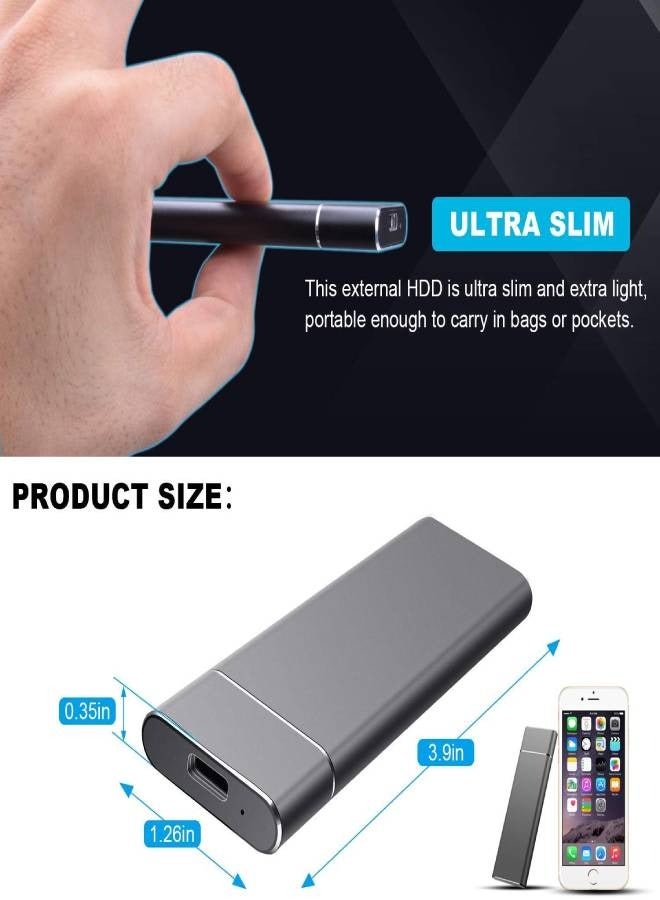 قرص صلب خارجي SSD، USB 3.1 إلى Type C يدعم النسخ الاحتياطي للكمبيوتر، جهاز تخزين بيانات، ذاكرة تخزين سريعة لنقل البيانات، قرص صلب لأجهزة الكمبيوتر الشخصية التي تعمل بنظام Windows XP وأجهزة الكمبيوتر - Image 5