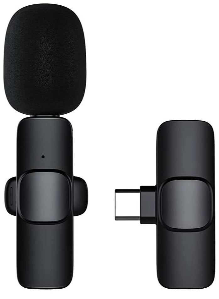 Mini Wireless Lavalier Microphone 360° Omnidirectional Lapel Mic Noise Reduction Compatible with Type-C Android Smartphone Tablet for YouTube Facebook Live Streaming Video Recording Vlog Interview - Image 1