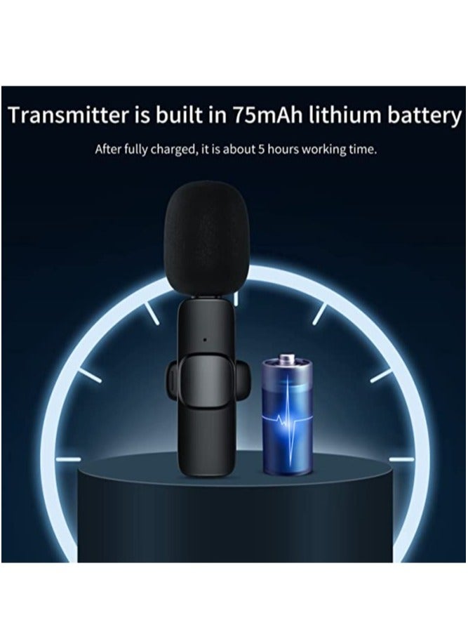 Mini Wireless Lavalier Microphone 360° Omnidirectional Lapel Mic Noise Reduction Compatible with Type-C Android Smartphone Tablet for YouTube Facebook Live Streaming Video Recording Vlog Interview - Image 3