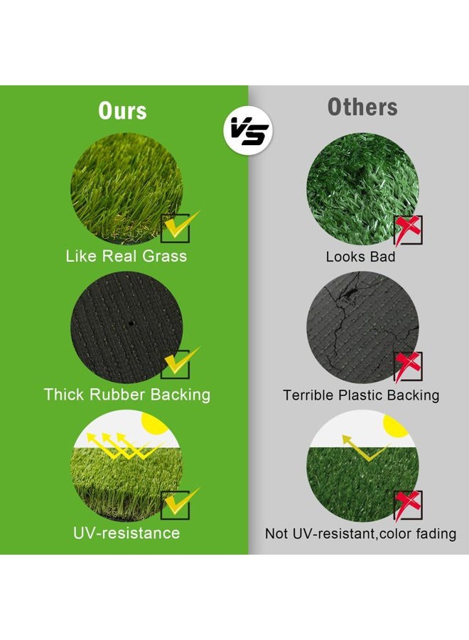 CooRug Fake Grass, 36 x 24 Inches Artificial Grass for Dogs, Realistic Turf for Indoor Outdoor Door Mat Balcony Patio Lawn Decoration - Image 3