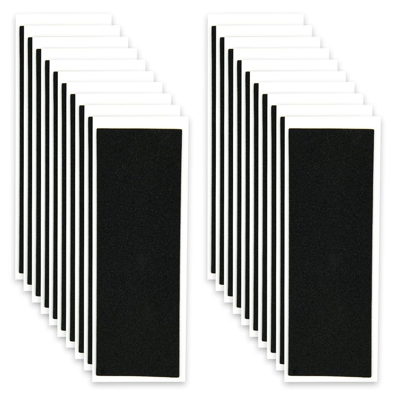 60Pcs Fingerboard Foam Grip Tape, 38mmX110mm Fingerboard Grip Tape,Foam Grip Tape for Fingerboards / Black pad with white paper - Image 1