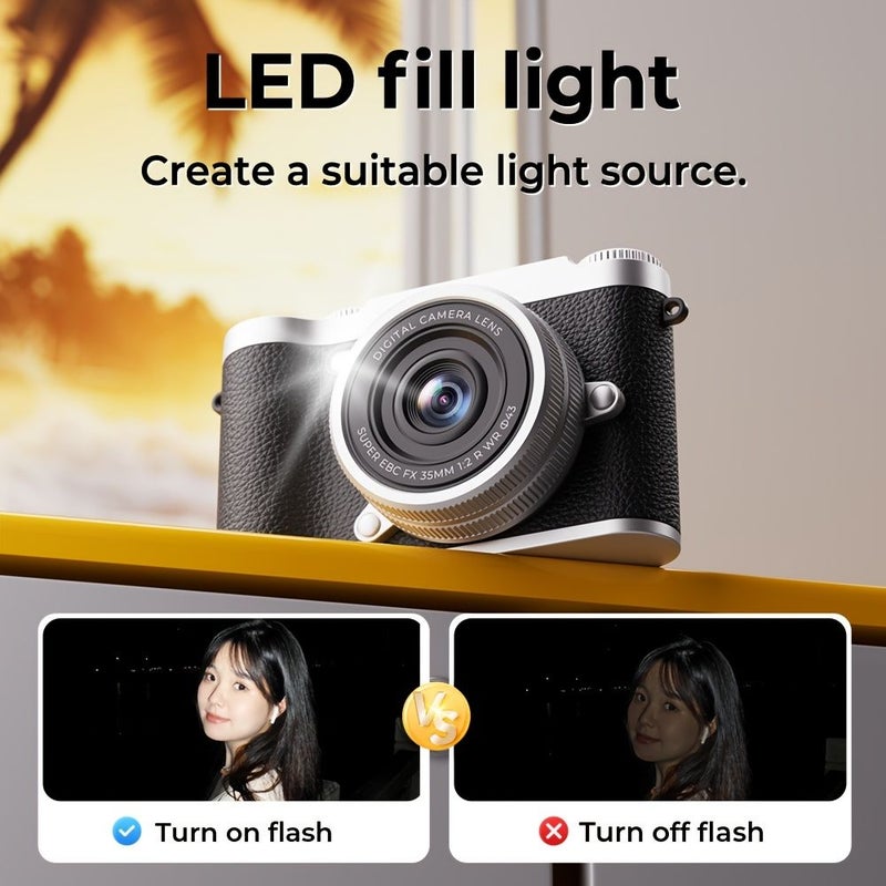 Black 1080P HD Digital Camera 8X Focal Length Photo Video - Image 4
